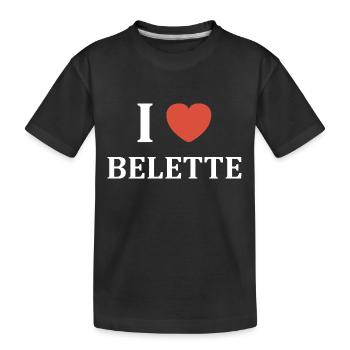 i love belette - T-shirt bio Premium Enfant - noir - Devant