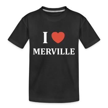 i love Merville - T-shirt bio Premium Enfant - noir - Devant
