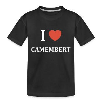 i love camembert - T-shirt bio Premium Enfant - noir - Devant