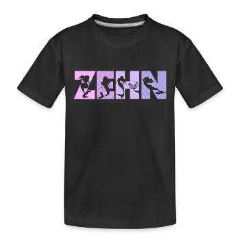 Geburtstag Mädchen 10 Jahre alt Nixe Meerjungfrau - Kinder Premium Bio T-Shirt - Schwarz - Vorne