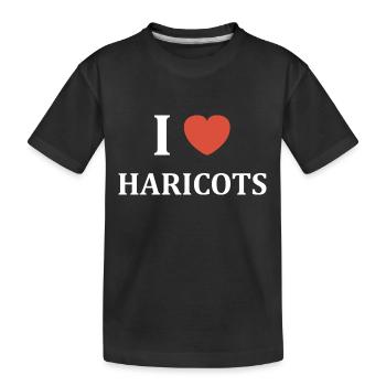 i love Haricots - T-shirt bio Premium Enfant - noir - Devant