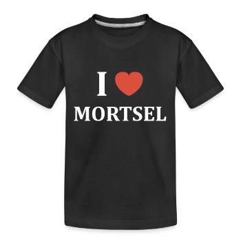 i love Mortsel - T-shirt bio Premium Enfant - noir - Devant