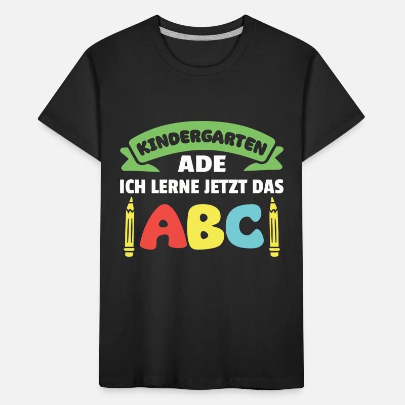 Kindergarten Abschied Hallo Schule ich bin soweit! Kinder Premium Bio T-Shirt