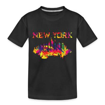 New York aux couleurs vives - T-shirt bio Premium Enfant - noir - Devant