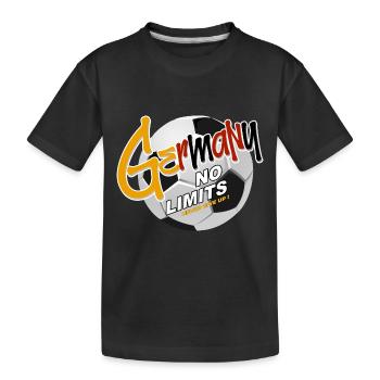 Germany no limits Fussball Fussballspiel - Kinder Premium Bio T-Shirt - Schwarz - Vorne