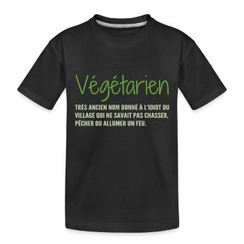 Définition Végétarien Humour - T-shirt bio Premium Enfant - noir - Devant