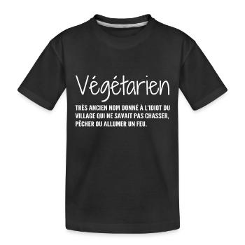 Definition: Vegetarisch, Humor - Kinder Premium Bio T-Shirt - Schwarz - Vorne