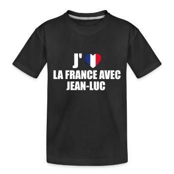 j'aime la France avec Jean Luc - T-shirt bio Premium Enfant - noir - Devant