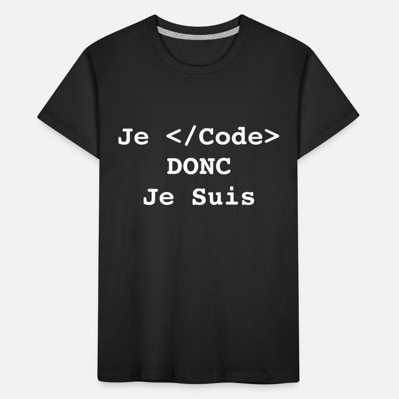 Ich programmiere, also bin ich Informatiker und Programmierer Kinder Premium Bio T-Shirt