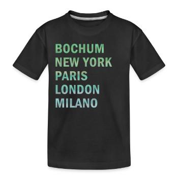 Metropole Bochum - Kinder Premium Bio T-Shirt - Schwarz - Vorne