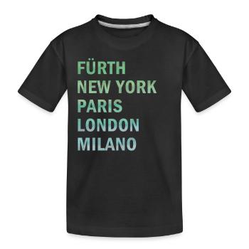 Metropole Fürth - Kinder Premium Bio T-Shirt - Schwarz - Vorne