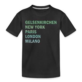 Metropole Gelsenkirchen - Kinder Premium Bio T-Shirt - Schwarz - Vorne