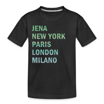 Metropole Jena - Kinder Premium Bio T-Shirt - Schwarz - Vorne