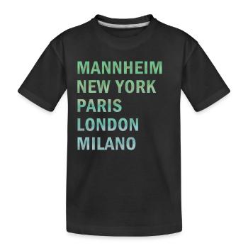 Metropole Mannheim - Kinder Premium Bio T-Shirt - Schwarz - Vorne