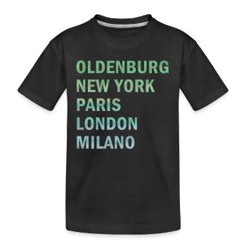 Metropole Oldenburg - Kinder Premium Bio T-Shirt - Schwarz - Vorne
