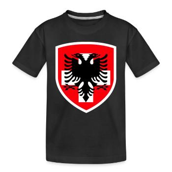 Albanie - Suisse - Kosovo - T-shirt bio Premium Enfant - noir - Devant