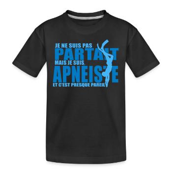 apnée plongée plongeur apnéiste - T-shirt bio Premium Enfant - noir - Devant