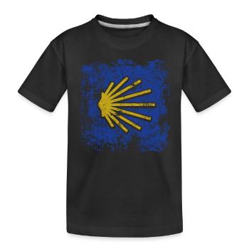 Camino - Camino de Santiago - Pilgrimage - Santiago - Kids' Premium Organic T-Shirt - black - Front