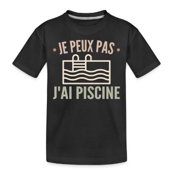 Je Peux Pas J'ai Piscine - T-shirt bio Premium Enfant - noir - Devant