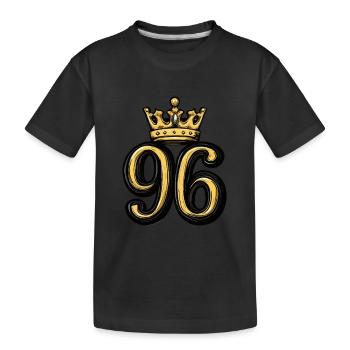 96 Nombre Couronne - T-shirt bio Premium Enfant - noir - Devant