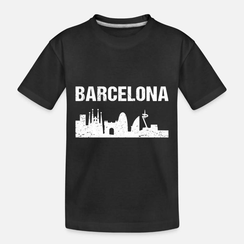Barcelone Skyline Espagne Barcelone - T-shirt bio Premium Enfant - noir