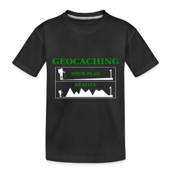 Géocaching - T-shirt bio Premium Enfant - noir - Devant
