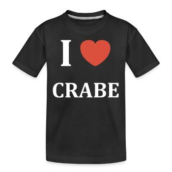 i love Crabe - T-shirt bio Premium Enfant - noir - Devant