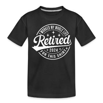 Im Ruhestand 2024 - Kinder Premium Bio T-Shirt - Schwarz - Vorne