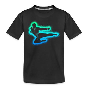 Taekwondo Arts Martiaux Enfants Hommes Garçons Karaté - T-shirt bio Premium Enfant - noir - Devant