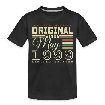 Gift Anniversaire Mai 1999, Gift May 1999 - Kinder Premium Bio T-Shirt - Schwarz - Vorne