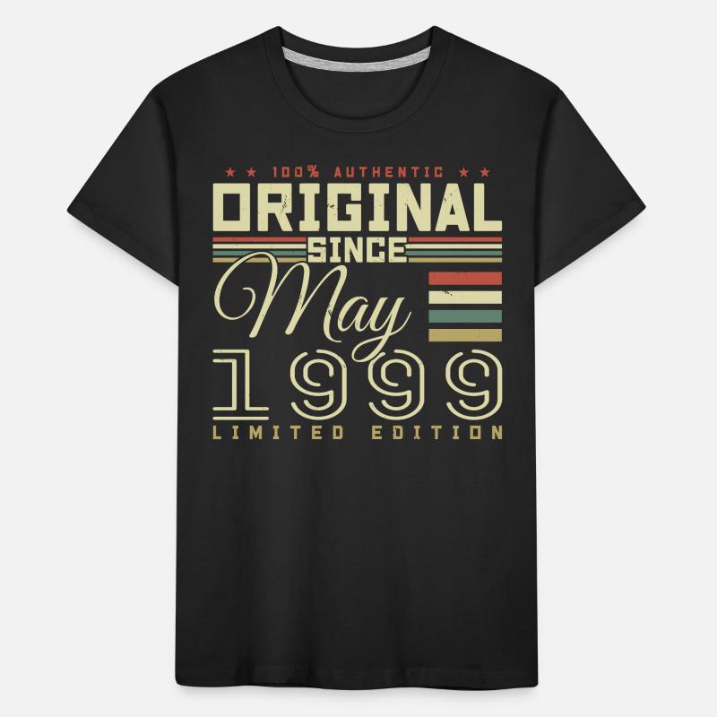 Gift Anniversaire Mai 1999, Gift May 1999 Kinder Premium Bio T-Shirt