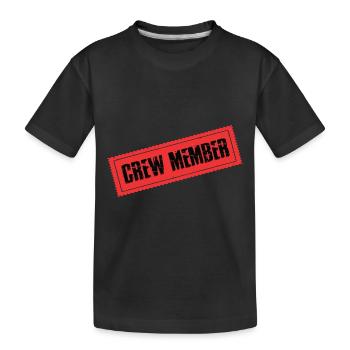 Crew Mitglied - Kinder Premium Bio T-Shirt - Schwarz - Vorne