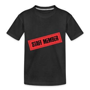 Membre du personnel - T-shirt bio Premium Enfant - noir - Devant