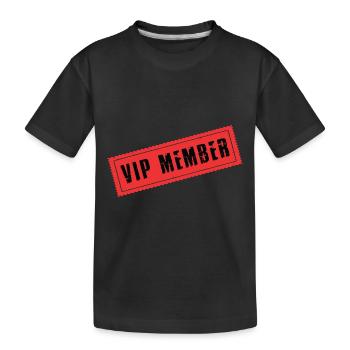 Vip Mitglied - Kinder Premium Bio T-Shirt - Schwarz - Vorne