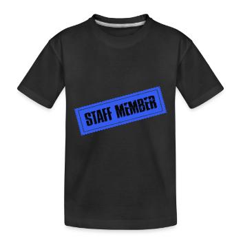 Staff Mitglied - Kinder Premium Bio T-Shirt - Schwarz - Vorne