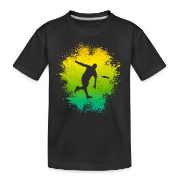 Disc Golf Disc Golf Player rétro Disc Golfer Motif - T-shirt bio Premium Enfant - noir - Devant