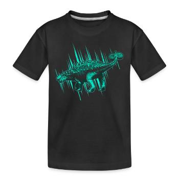 Ankylosaurus Dinosaurier - Kinder Premium Bio T-Shirt - Schwarz - Vorne