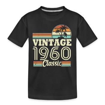 Jahrgang 1960 Classic, Geburtstagsgeschenk 63 Jahre - Kinder Premium Bio T-Shirt - Schwarz - Vorne