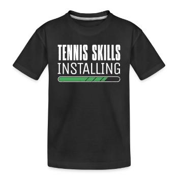 Compétences des joueurs de tennis Club de tennis Joueur de tennis - T-shirt bio Premium Enfant - noir - Devant