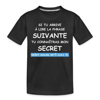 je vais être grand frère - T-shirt bio Premium Enfant - noir - Devant