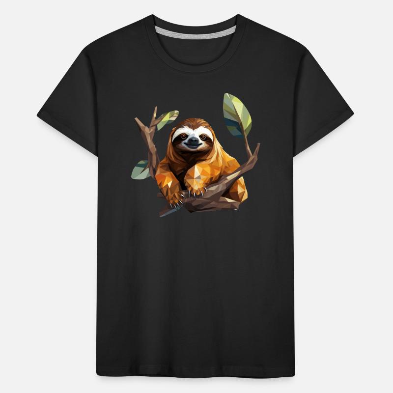Sloth in polygon design Kids' Premium Organic T-Shirt