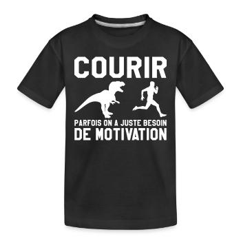 Running - Running Gift - Kids' Premium Organic T-Shirt - black - Front