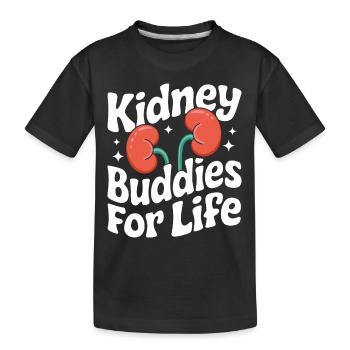 Nierenspender Niere Organspender - Kinder Premium Bio T-Shirt - Schwarz - Vorne
