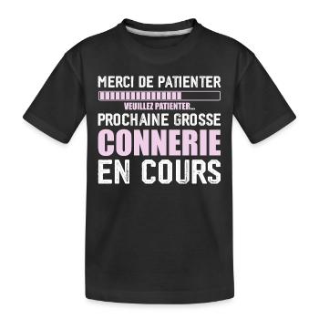 Prochaine connerie rigolo - T-shirt bio Premium Enfant - noir - Devant