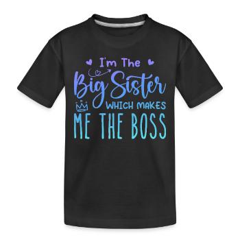 i'm the big sister - T-shirt bio Premium Enfant - noir - Devant