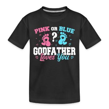 Pink Or Blue Godfather Loves You - Godfather - T-shirt bio Premium Enfant - noir - Devant