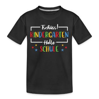Abschied Kinder Kindergarten Abgänger 2024 - Kinder Premium Bio T-Shirt - Schwarz - Vorne