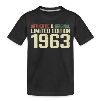 1963 Geburtstagsgeschenk 1963 Jahrgang 1963 Retro - Kinder Premium Bio T-Shirt - Schwarz - Vorne