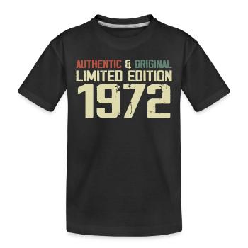 1972 Geburtstagsgeschenk 1972 Jahrgang 1972 Retro - Kinder Premium Bio T-Shirt - Schwarz - Vorne