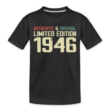 1946 Cadeau Anniversaire 1946 Vintage 1946 Rétro - T-shirt bio Premium Enfant - noir - Devant